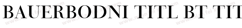 BauerBodni Titl BT Titling字体转换